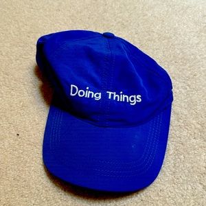 Outdoor voices waterproof canvas electric blue hat